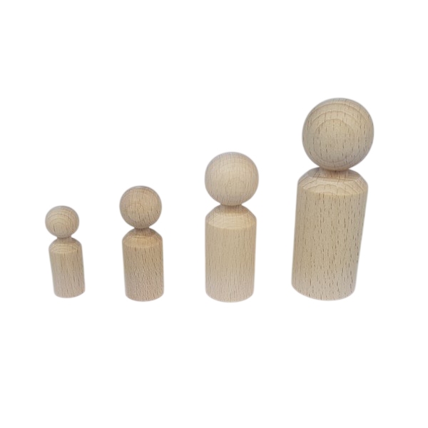 Kegelpoppetje - Recht 60x21 mm met nekje
