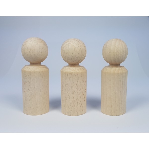 Kegelpoppetje - Recht 80x26 mm met nekje
