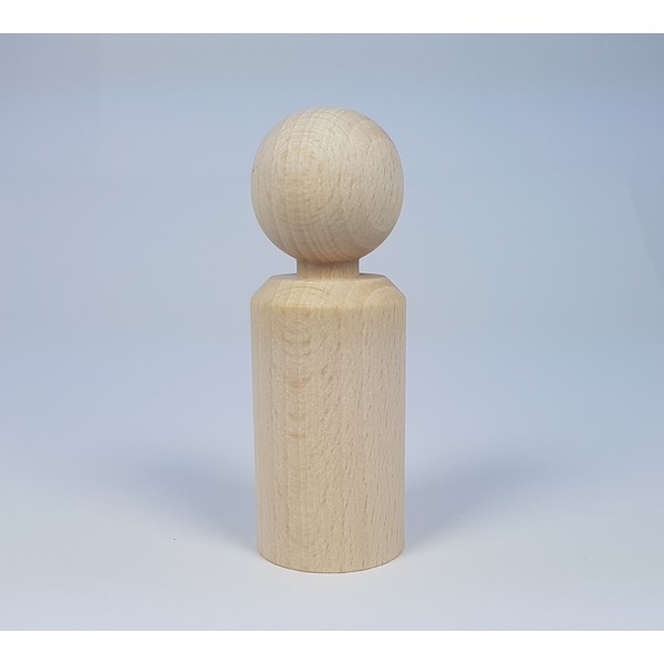 Kegelpoppetje - Recht 80x26 mm met nekje