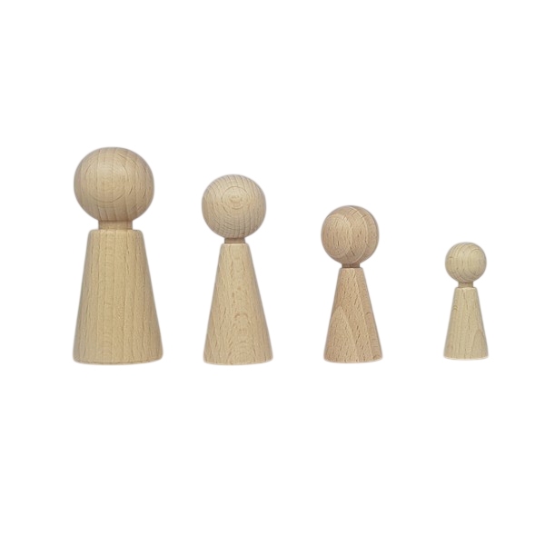 Kegelpoppetje - Taps 36x15 mm met nekje