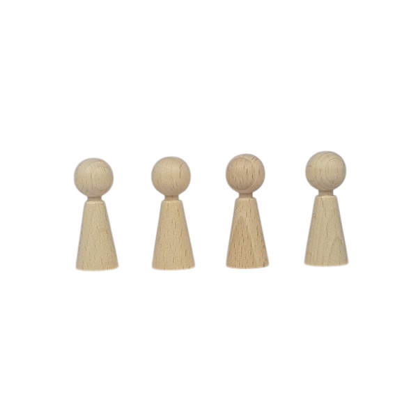 Kegelpoppetje - Taps 36x15 mm met nekje
