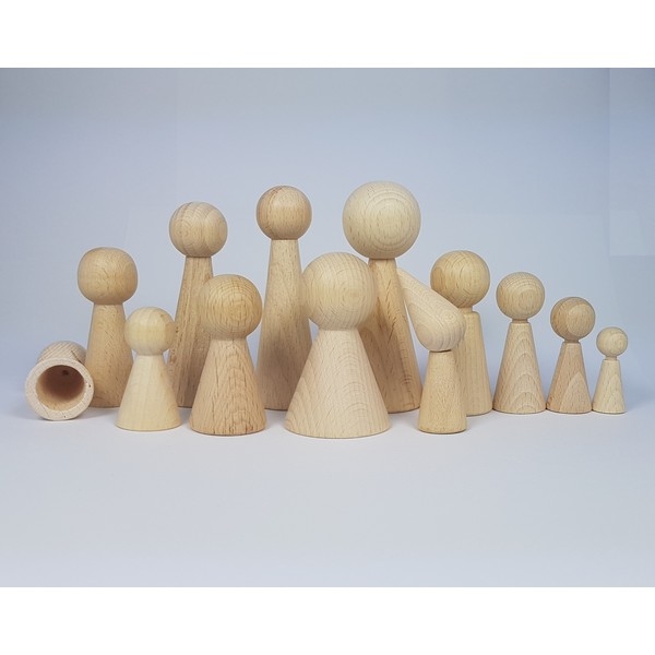 Kegelpoppetje - Taps 36x15 mm met nekje