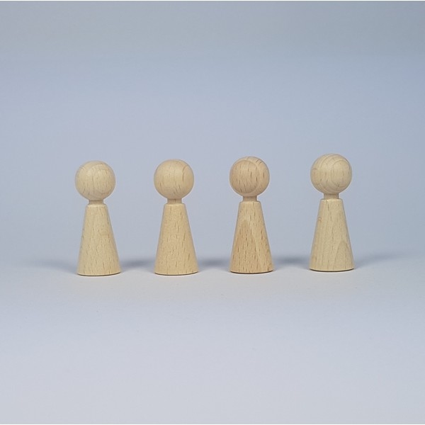 Kegelpoppetje - Taps 36x15 mm met nekje