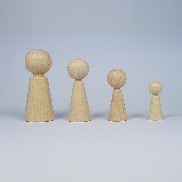 Kegelpoppetje - Taps 36x15 mm met nekje