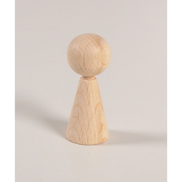 Kegelpoppetje - Taps 50x20 mm met nekje