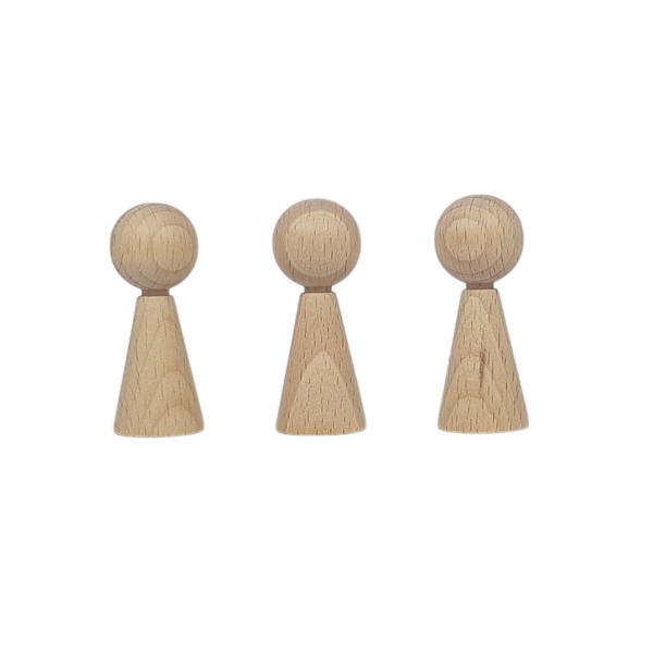Kegelpoppetje - Taps 50x20 mm met nekje