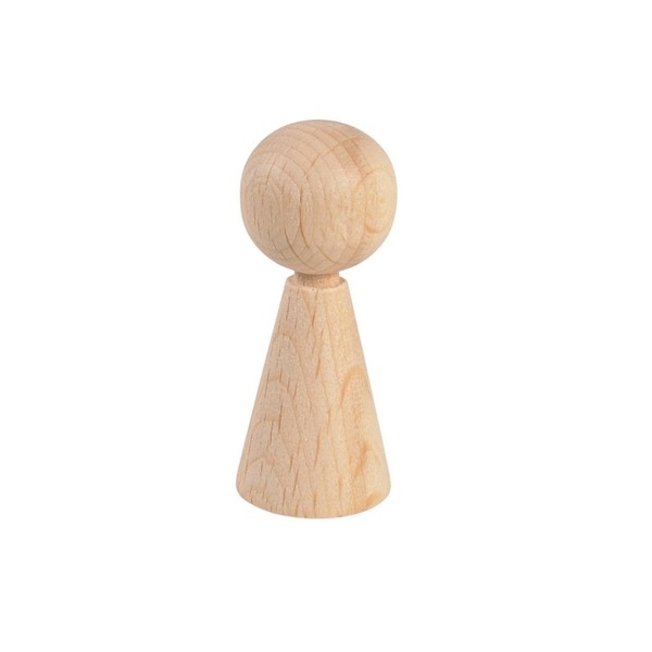 Kegelpoppetje - Taps 50x20 mm met nekje