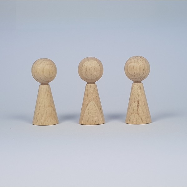 Kegelpoppetje - Taps 50x20 mm met nekje
