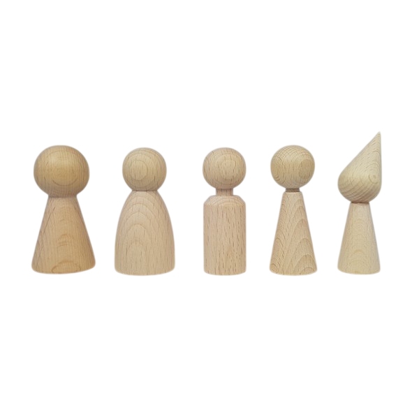 Kegelpoppetje - Taps 60x23 mm met nekje