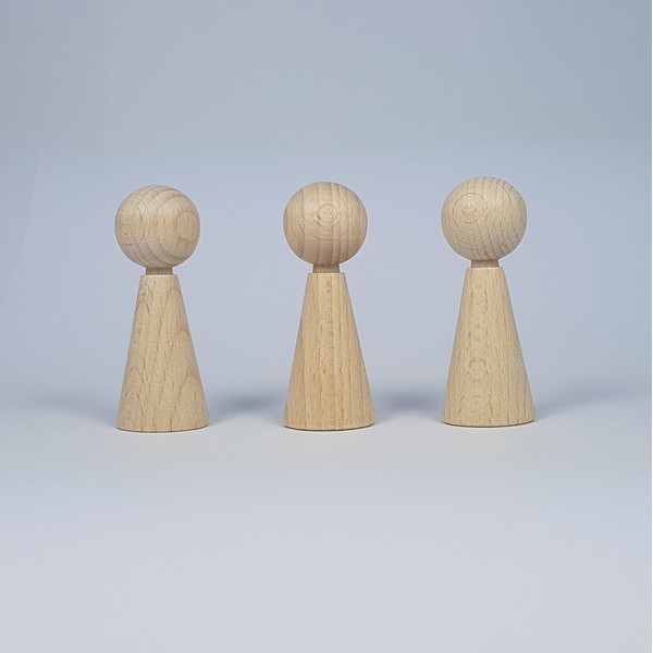 Kegelpoppetje - Taps 60x23 mm met nekje