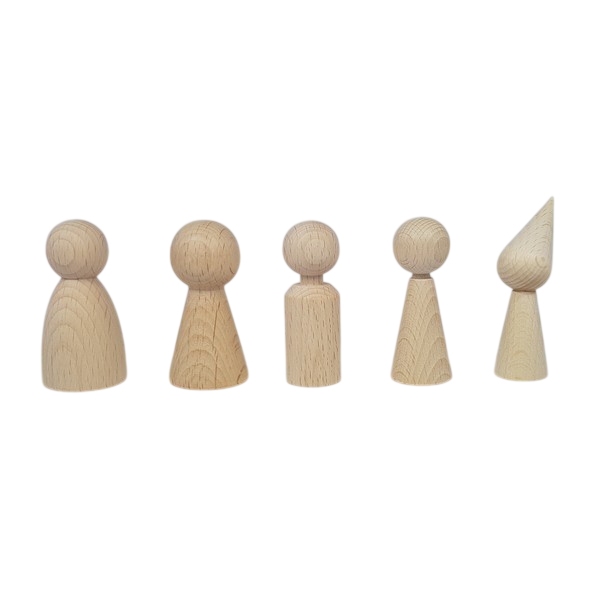 Kegelpoppetje - Taps 60x23 mm met nekje