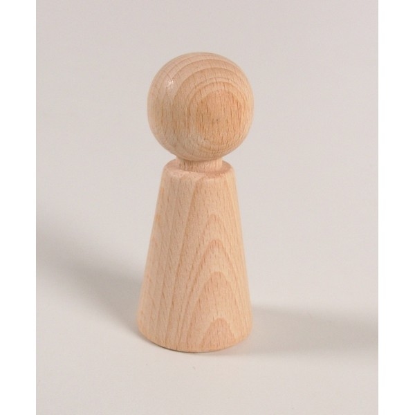 Kegelpoppetje - Taps 70x30 mm met nekje