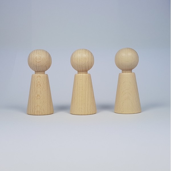 Kegelpoppetje - Taps 70x30 mm met nekje