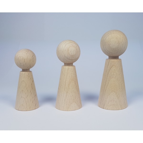 Kegelpoppetje - Taps 80x32 mm met nekje, uitverkocht