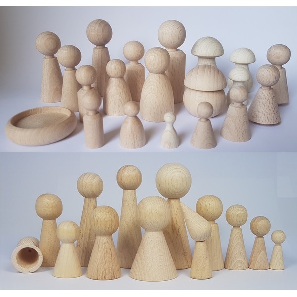 Kegelpoppetje - Taps 80x32 mm met nekje, uitverkocht