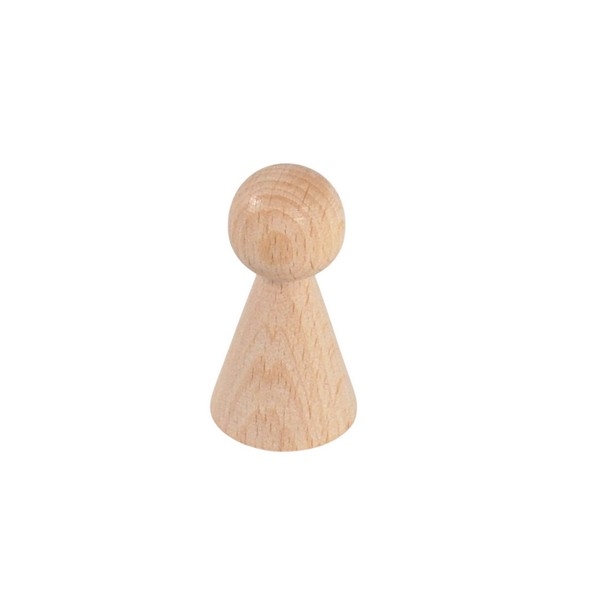 Kegelpoppetje - Taps Breed 50x25 mm