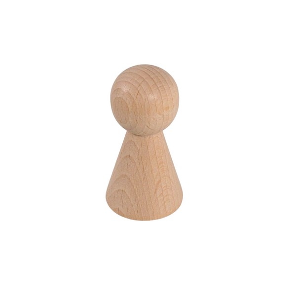 Kegelpoppetje - Taps Breed 60x31 mm