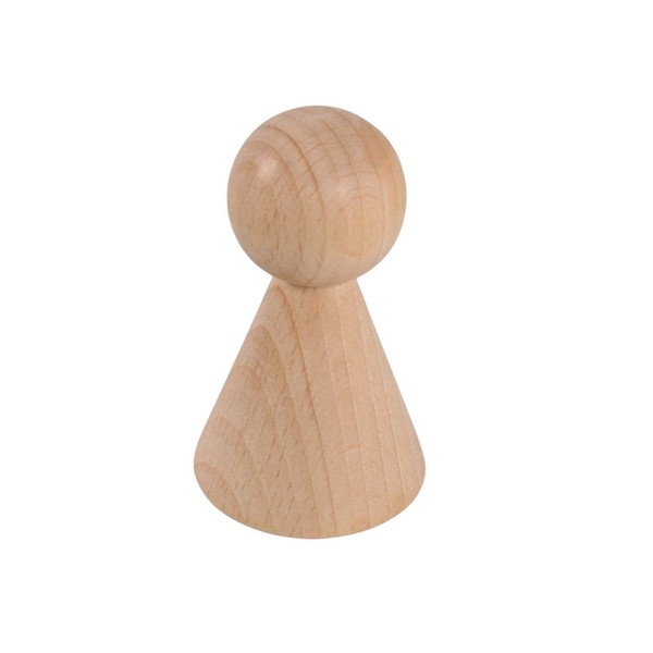 Kegelpoppetje - Taps Breed 70x42 mm