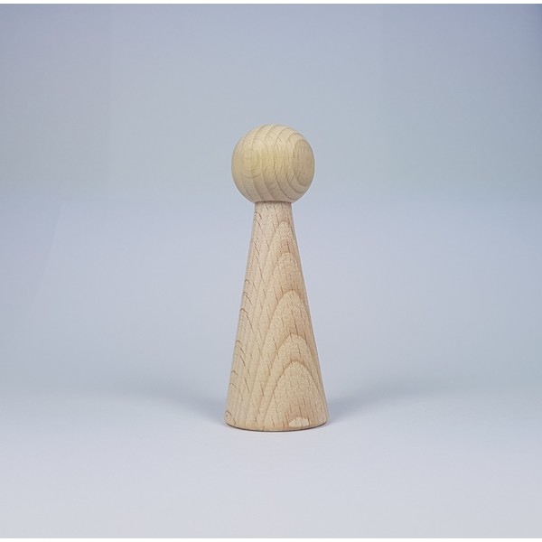 Kegelpoppetje - Taps Lang 90x30 mm met armsgat