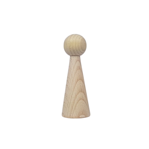 Kegelpoppetje - Taps Lang 90x30 mm