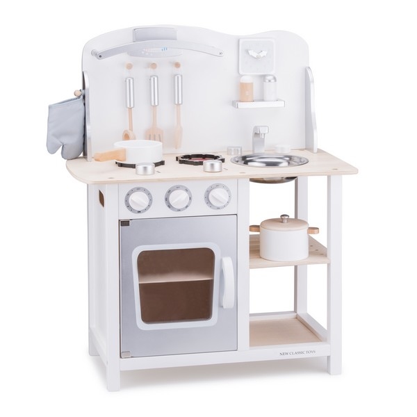 Keuken - Bon Appetit - Wit/Zilver - New Classic Toys, nog 2x