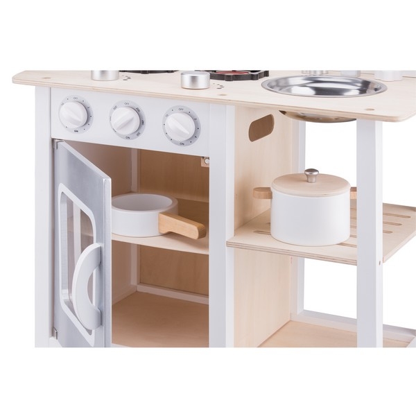 Keuken - Bon Appetit - Wit/Zilver - New Classic Toys