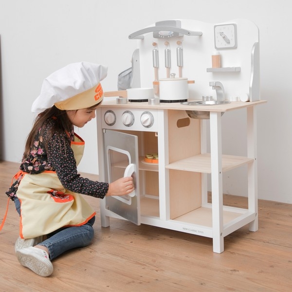 Keuken - Bon Appetit - Wit/Zilver - New Classic Toys