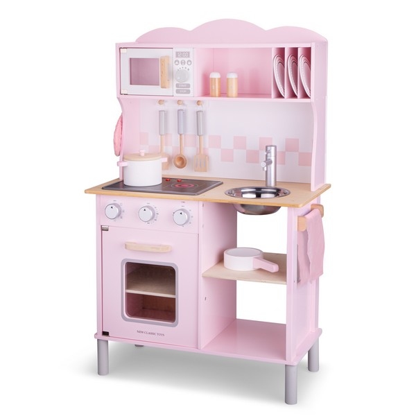 Keuken - Modern, elektrisch koken - Roze - New Classic Toys