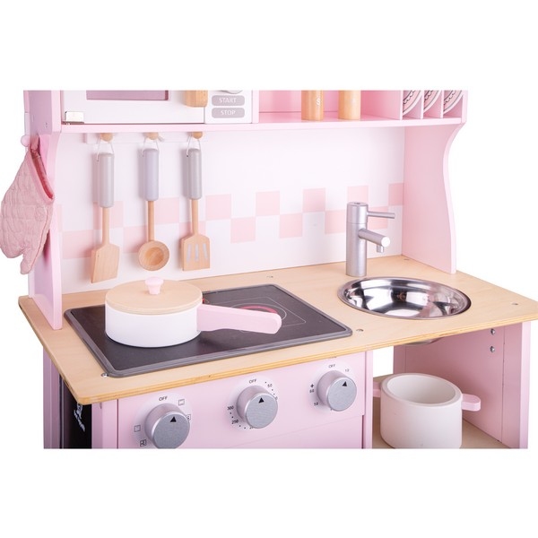 Keuken - Modern, elektrisch koken - Roze - New Classic Toys