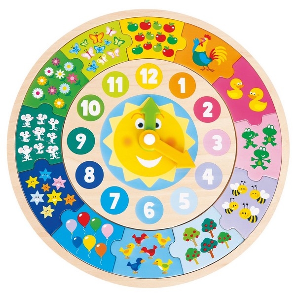 Klok Puzzel - Zon - New Classic Toys, uitverkocht