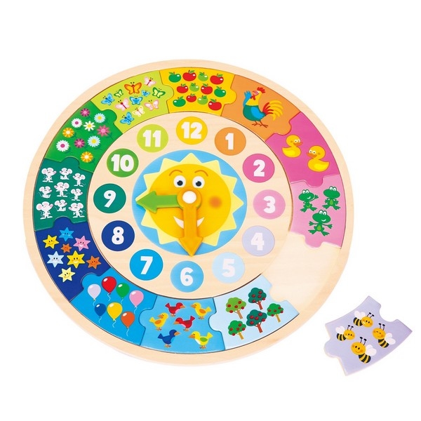 Klok Puzzel - Zon - New Classic Toys, uitverkocht
