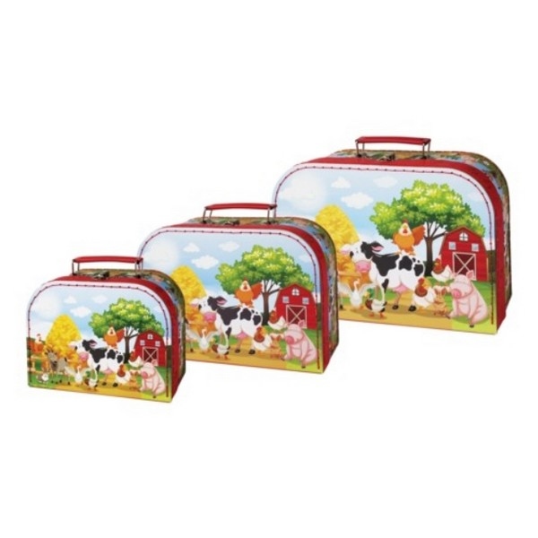 Kofferset Boerderij (set van 3) ,uitverkocht