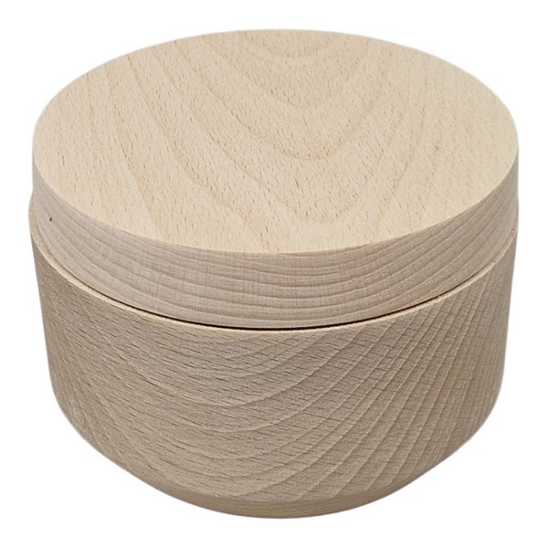 Kom beukenhout met deksel Ø 10,6 cm