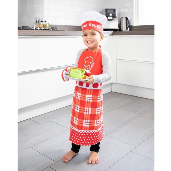 Kookschort set rood - New Classic Toys, nog 2x