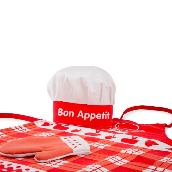 Kookschort set rood - New Classic Toys, nog 4x