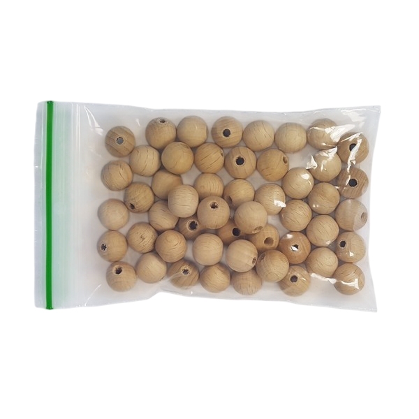 Kraal 12 mm blank - zakje 50 stuks