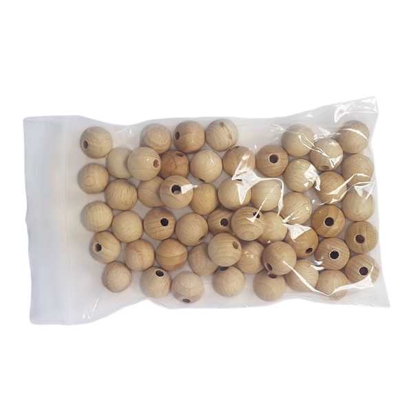 Kraal 15 mm blank - zakje 50 stuks