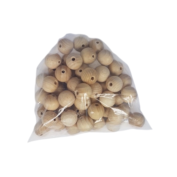 Kraal 20 mm blank - zakje 50 stuks