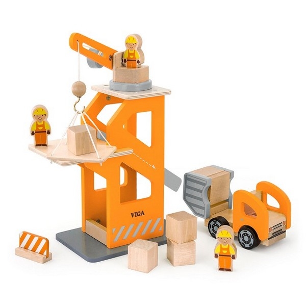Kraan Set met Auto - Viga Toys