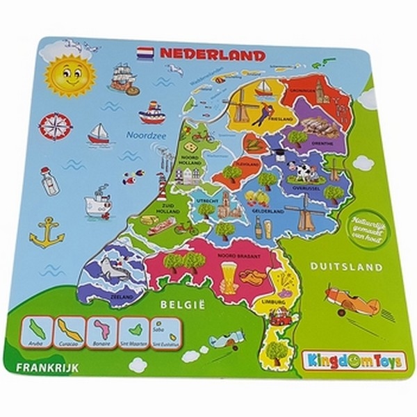 Legpuzzel Nederland met plaatsnamen (nog 3x)