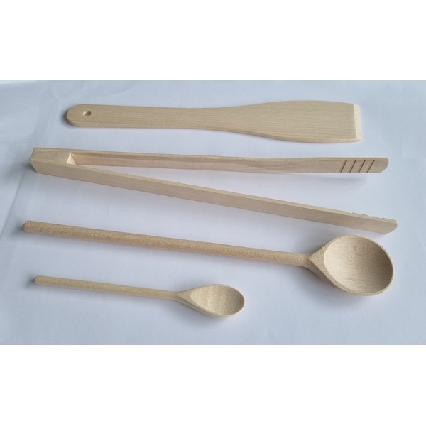 Lepel beukenhout klein; lengte 16,1 cm