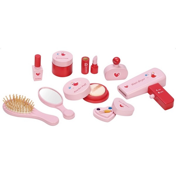 Make up set incl accessoires in roze tas