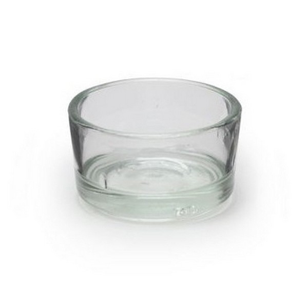 Mineraalhouder met glas-gat beuken afgerond - Onbehandeld