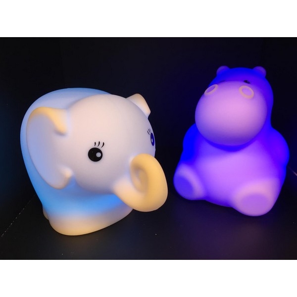 Nachtlamp Siliconen Nijlpaard - Klein