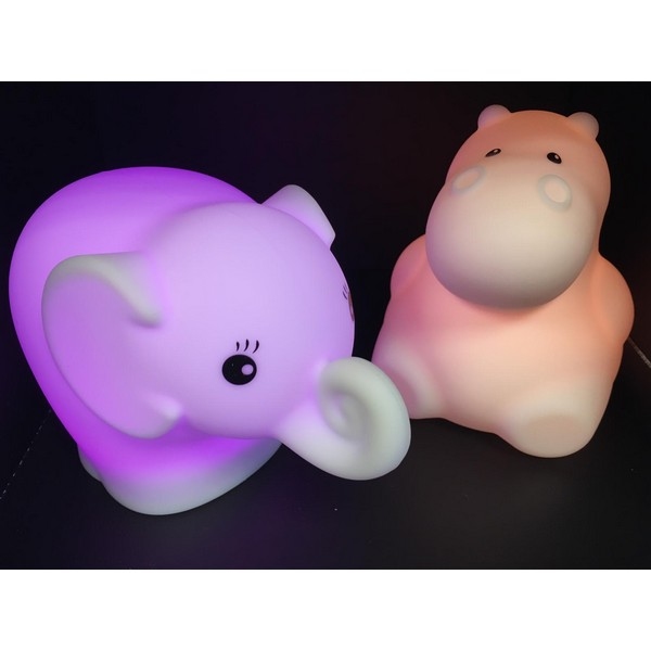Nachtlamp Siliconen Olifant - Klein