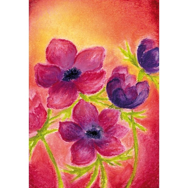Oliepastelkaart Anemoon - per 10 stuks