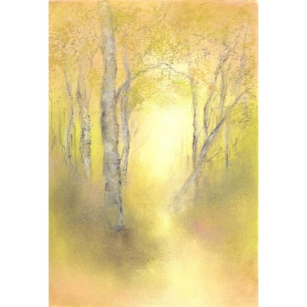 Oliepastelkaart Berkenbos - per 10 stuks