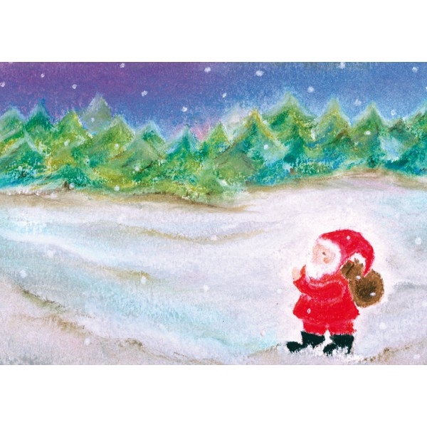 Oliepastelkaart De Kerstman - per 10 stuks