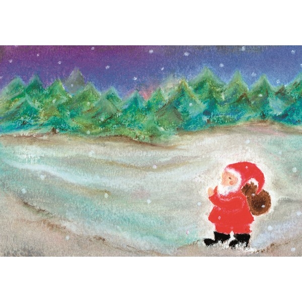 Oliepastelkaart De Kerstman - per 10 stuks