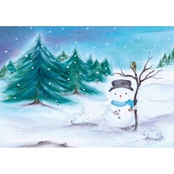 Oliepastelkaart De Sneeuwpop nr 2 - per 10 stuks
